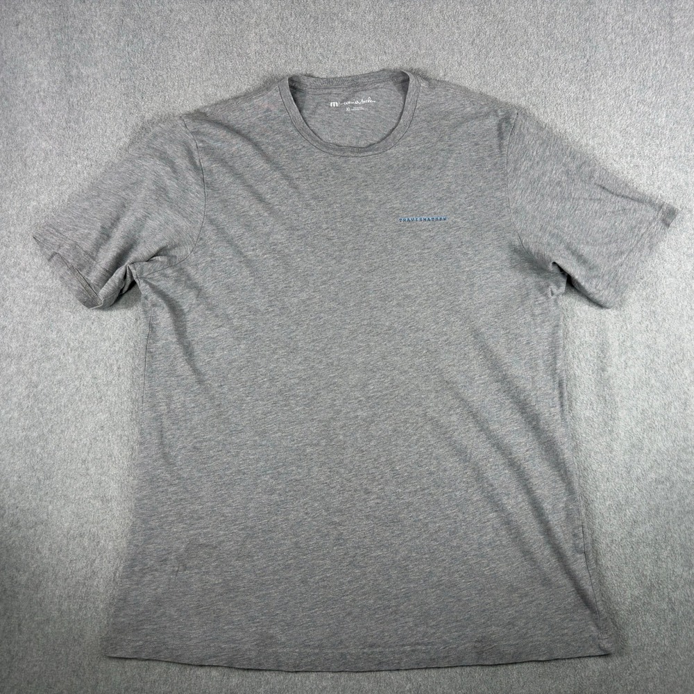 TRAVIS MATHEW Shirt Mens XL Gray Blue Mackinac Michigan Short Sleeve - Picture 3 of 6